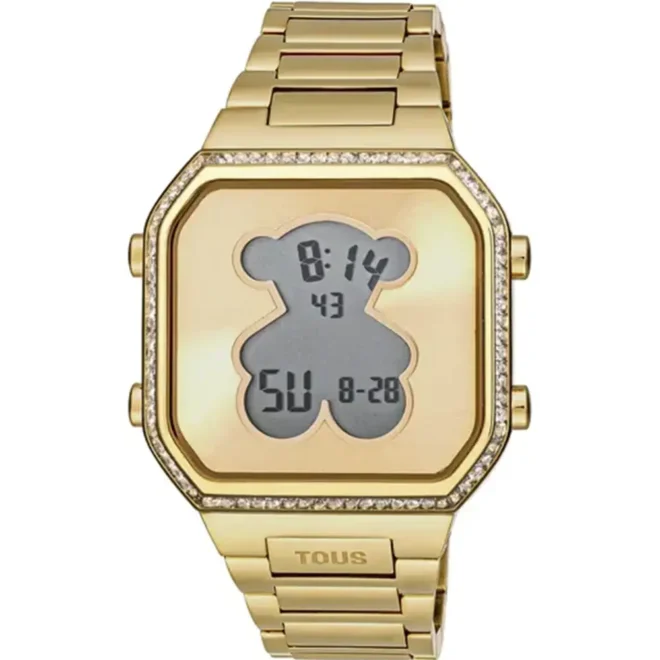 Reloj digital dorado TOUS D-BEAR con brazalete de acero IPG diseño moderno y femenino 3000134300