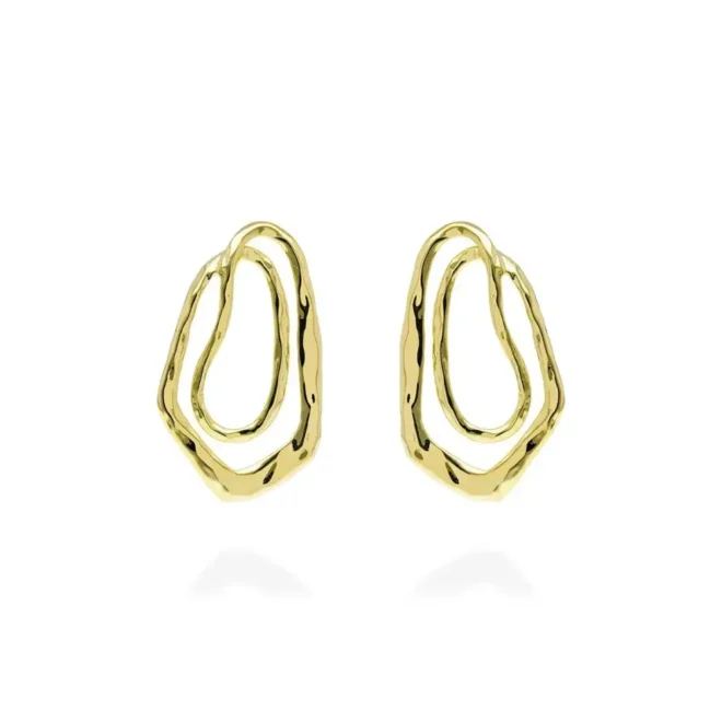 Pendientes Marina García de aro GUGGENHEIM de plata dorada 91113PD