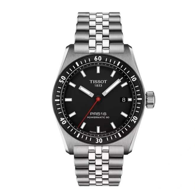 Reloj automático Tissot PR516 38 mm, estilo racing, Powermatic 80 T1494071105100