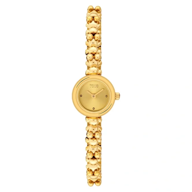 Reloj TOUS Bold Bear Round acero dorado 18 mm 3000143200