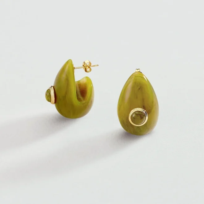 Pendientes largos EAR2BE Agatha Paris Caqui colección María Pombo - 02380765-220-TU